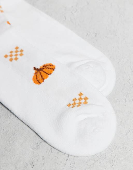 DESIGN 2 Pack Socks Pumpkin Spice Graphic In White