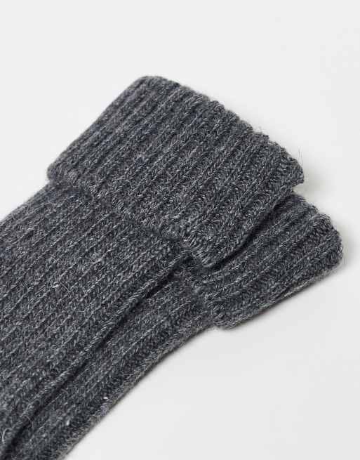 DESIGN 2 Pack Wool Boot Ankle Socks In Burgundy And Charcoal Grey