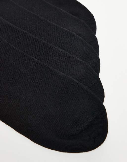 DESIGN 5 Pack Ankle Socks In Black