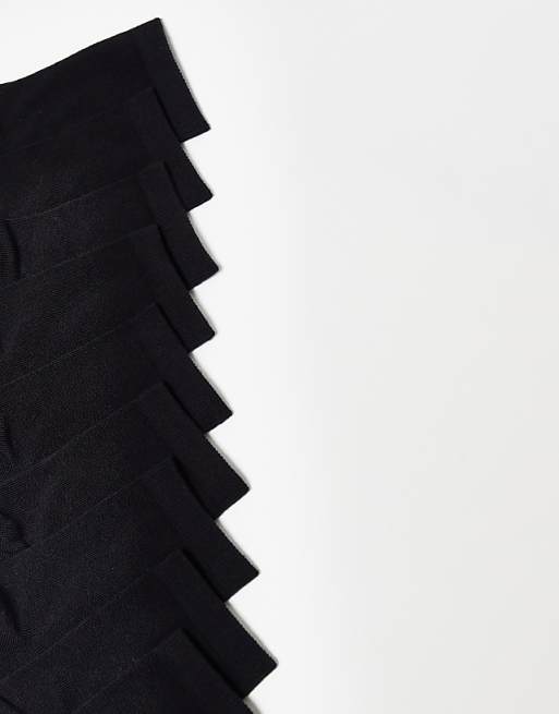 DESIGN 5 Pack Ankle Socks In Black