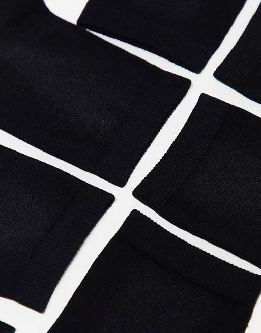 DESIGN 5 Pack Ankle Socks In Black