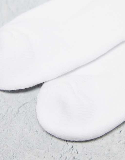 DESIGN 5 Pack Terry Sole Ankle Socks In White