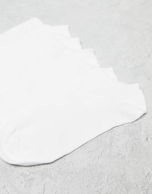 DESIGN 5 Pack Trainer Socks In White