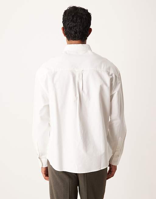 DESIGN 90s Oversized Oxford Shirt In White