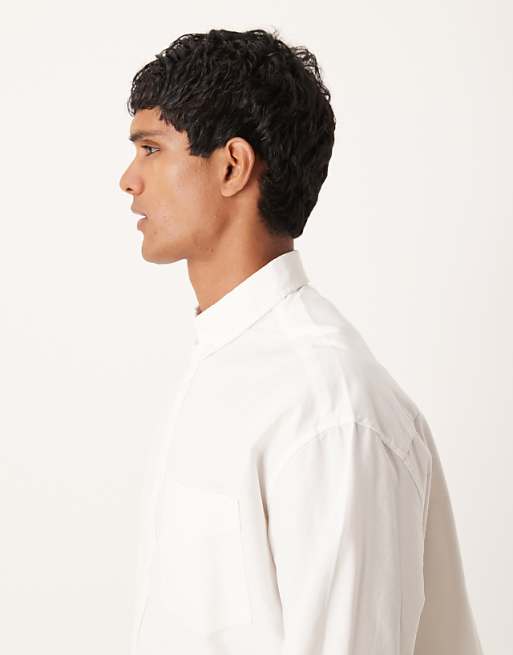 DESIGN 90s Oversized Oxford Shirt In White