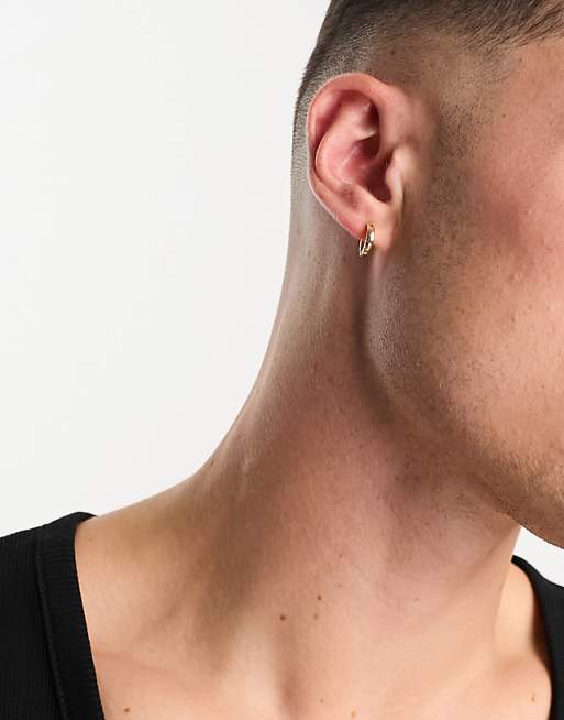 DESIGN 9mm Hoop Earrings In 14k Gold Plate - GOLD
