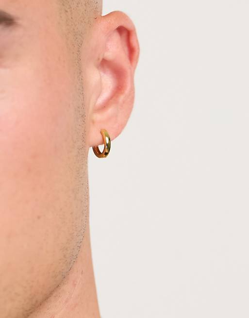 DESIGN 9mm Hoop Earrings In 14k Gold Plate - GOLD