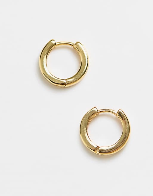 DESIGN 9mm hoop earrings in 14k gold plate - GOLD