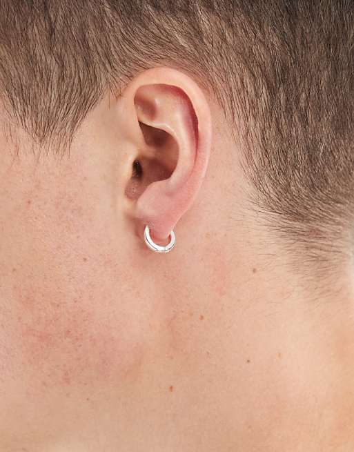 DESIGN 9mm Hoop Earrings In Real Silver Plate - SILVER