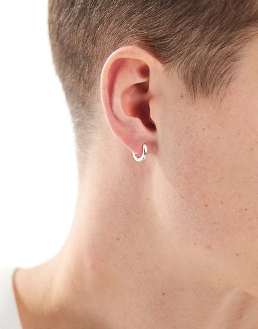 DESIGN 9mm Hoop Earrings In Real Silver Plate - SILVER