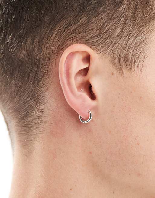 DESIGN 9mm hoop earrings in real silver plate - SILVER