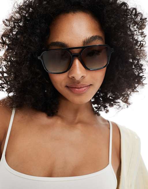 DESIGN Aviator Sunglasses In Black