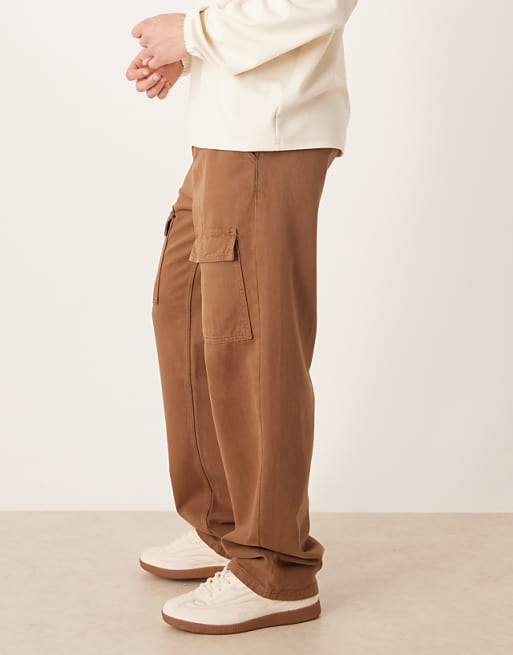 DESIGN Baggy Cargo Trouser In Brown