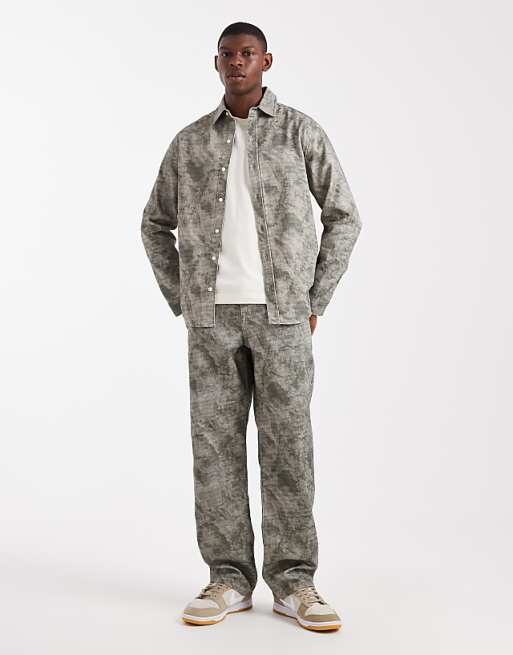 DESIGN baggy co-ord in camo