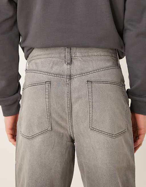 DESIGN Baggy Jeans In Grey