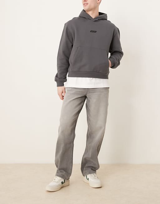 DESIGN baggy jeans in grey