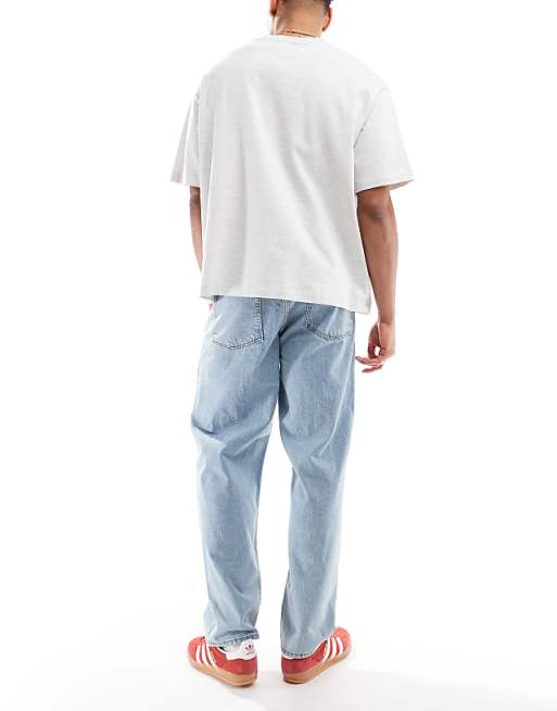 DESIGN Baggy Jeans In Light Wash Blue