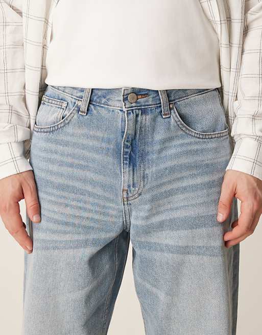 DESIGN Baggy Jeans In Light Wash Blue