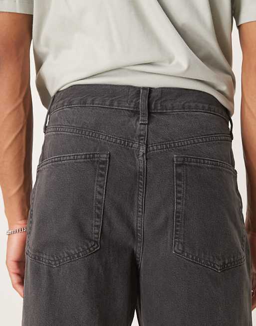 DESIGN Baggy Jeans In Washed Black