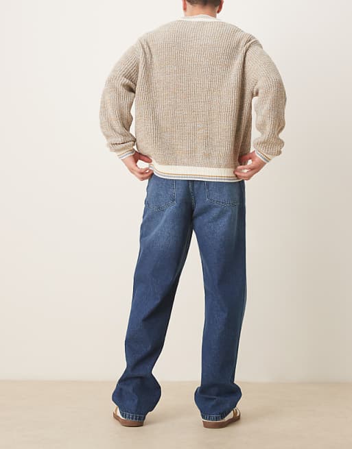 DESIGN Baggy Leg Jean In Vintage Wash