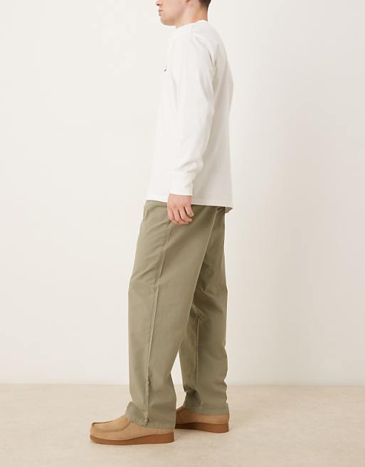 DESIGN Baggy Pull On Trouser In Green