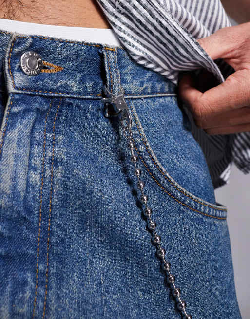 DESIGN Ball Jeans Chain In Silver Tone