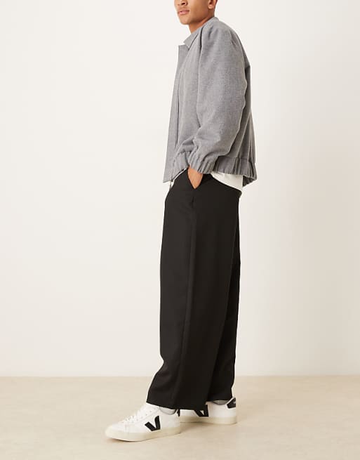 DESIGN Barrel Trouser In Black