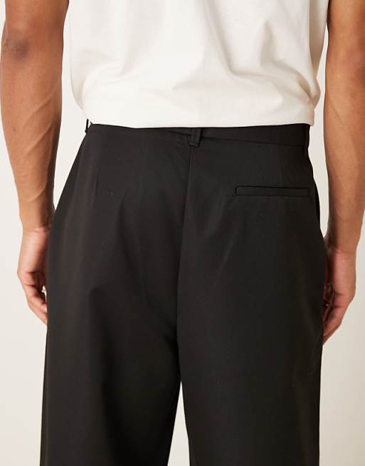 DESIGN Barrel Trouser In Black