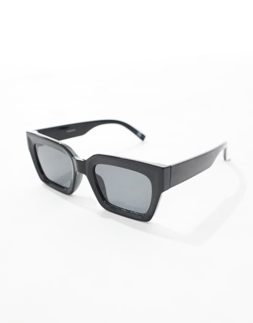 DESIGN Bevel Square Sunglasses In Black