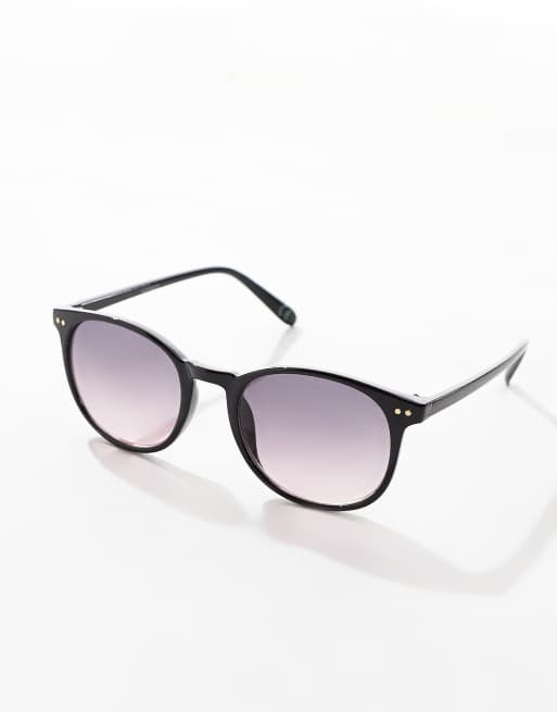 DESIGN Black Round Sunglasses