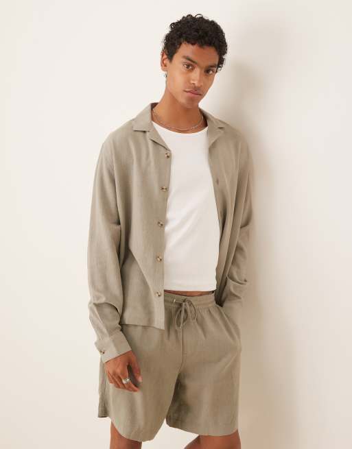 DESIGN Boxy Linen Co-ord In Green