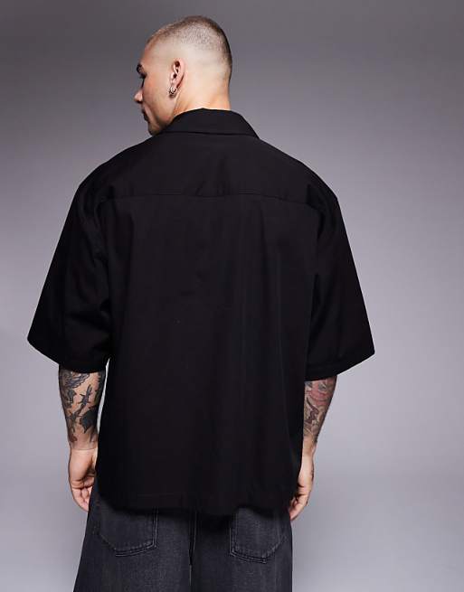 DESIGN Boxy Oversized Shirt In Black