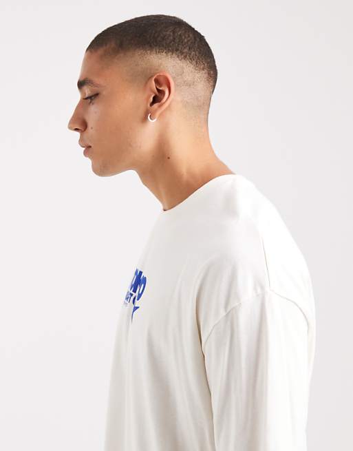 DESIGN Boxy Oversized T-shirt With Back Graphic In Cream