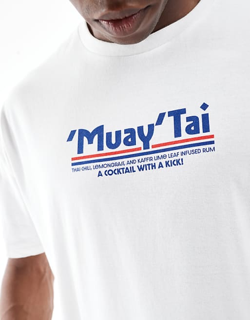 DESIGN Boxy Oversized T-shirt With Back Graphic In White