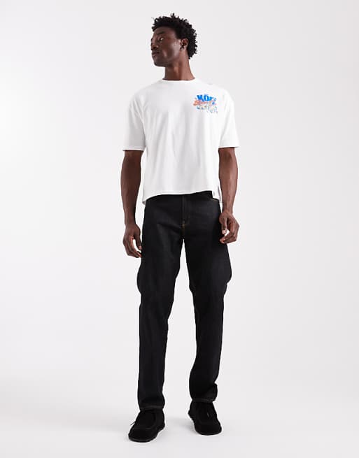 DESIGN Boxy Oversized T-shirt With Back Print In White