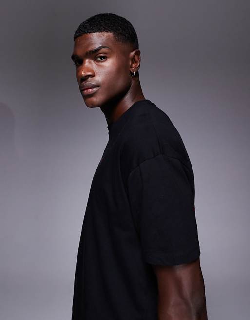 DESIGN Boxy Oversized T-shirt With Car Graphic In Black