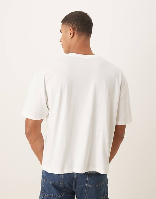 DESIGN Boxy Oversized T-shirt With Cartoon Print In White