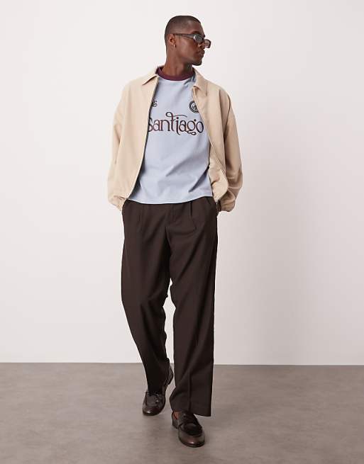 DESIGN Boxy Oversized T-shirt With City Graphic In Light Blue