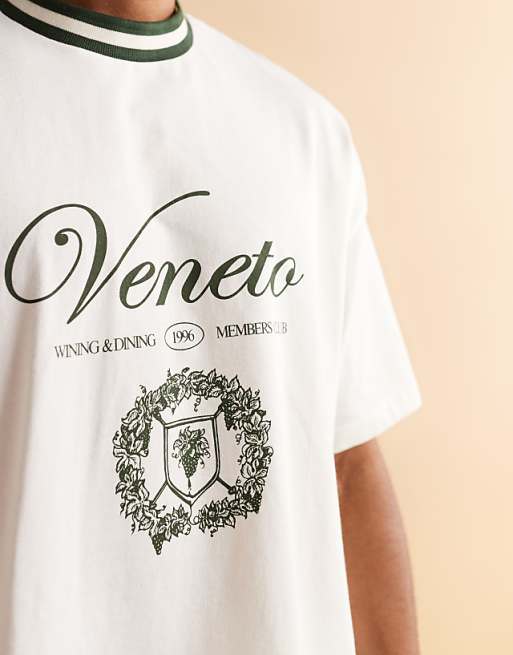 DESIGN Boxy Oversized T-shirt With City Graphic In Off White