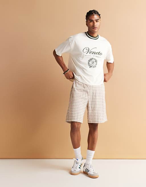 DESIGN Boxy Oversized T-shirt With City Graphic In Off White