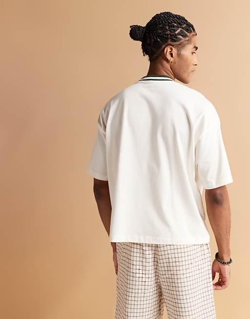 DESIGN Boxy Oversized T-shirt With City Graphic In Off White