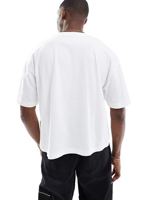 DESIGN Boxy Oversized T-shirt With City Graphic In White