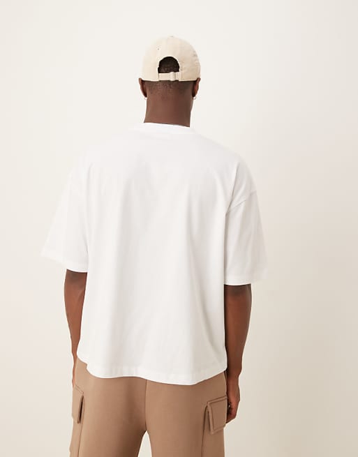 DESIGN Boxy Oversized T-shirt With Food Graphic In White