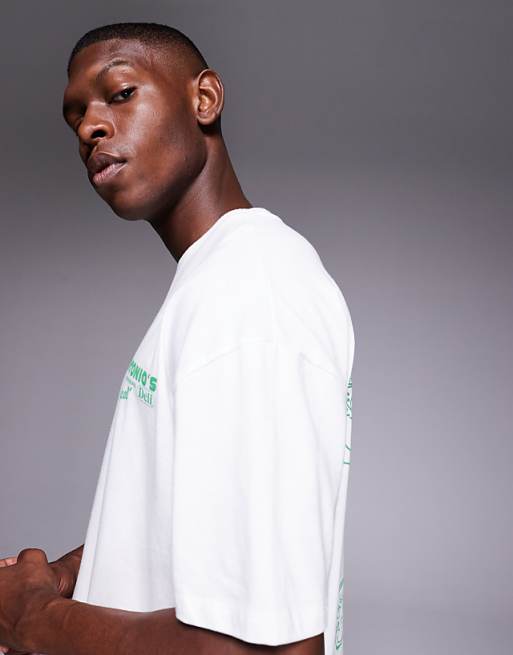 DESIGN Boxy Oversized T-shirt With Food Graphic In White