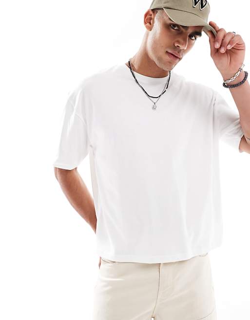 DESIGN Boxy Oversized T-shirt With Fruit Back Graphic In Off White