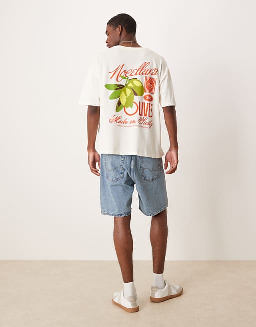 DESIGN Boxy Oversized T-shirt With High Summer Graphic In Off White