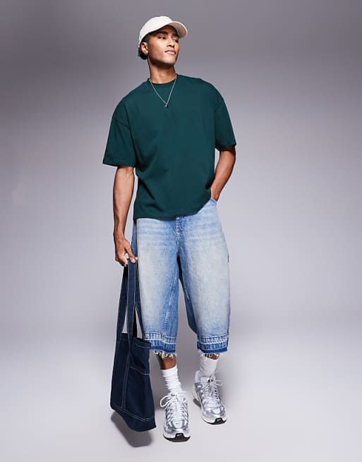 DESIGN Boxy Oversized T-shirt With High Summer Graphic In Dark Green