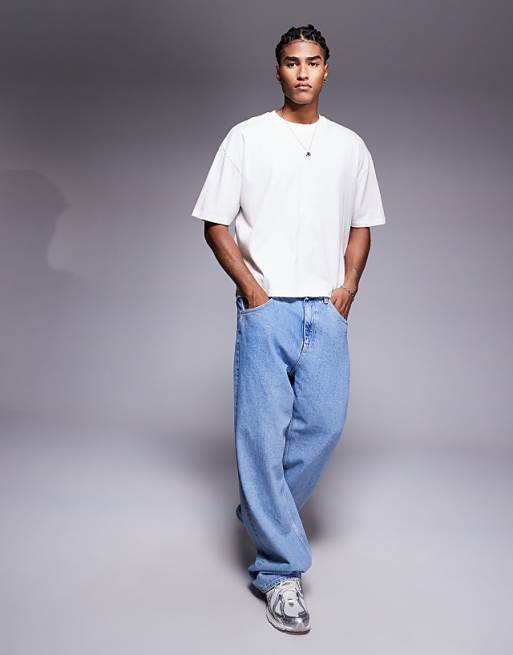 DESIGN Boxy Oversized T-shirt With Sailing Graphic In Off White