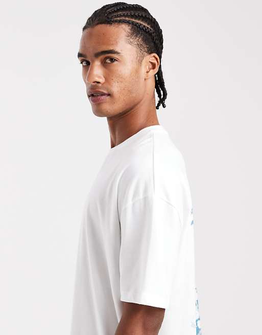 DESIGN Boxy Oversized T-shirt With Scenic Graphic In White