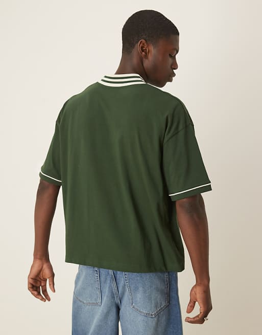 DESIGN Boxy Oversized T-shirt With Sport Graphic In Green